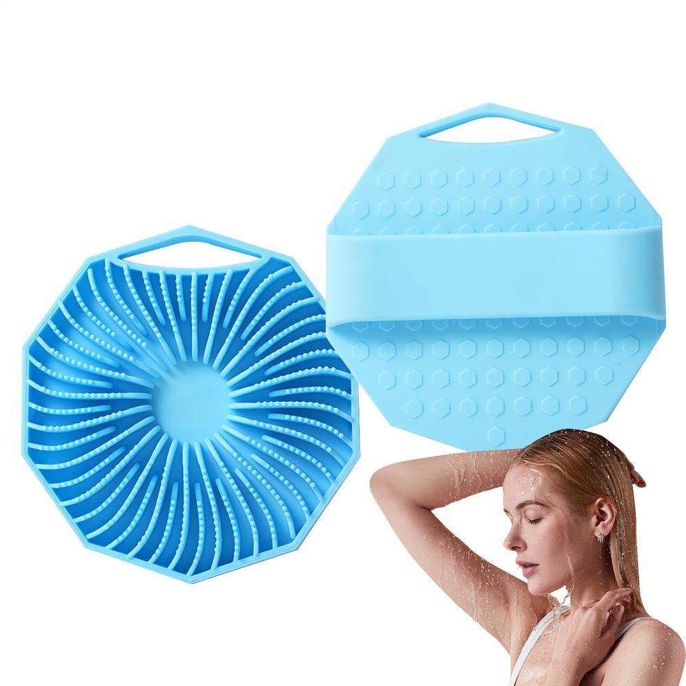 Silicone Body Scrubber, 2 Loofah Sponges, Cleansing & Massage