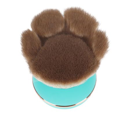Powder Brush with Lid for Loose Powder, Green
