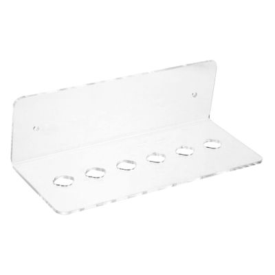 Wall-Mounted Acrylic Hairdressing Scissors Holder, 6-Slot Transparent