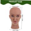BESTYASH PVC Wig Head Stand, 55 cm Mannequin Head, Coffee-Colored view 2