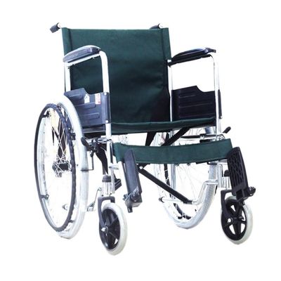 Folding Lightweight Manual Wheelchair with Soft Seat, Wide Transport Design and Non-Inflatable Tires