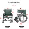 Folding Lightweight Manual Wheelchair with Soft Seat, Wide Transport Design and Non-Inflatable Tires view 2