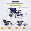 Wheelchair, Foldable, Lightweight, Manual, Portable, Inflatable Small Wheelchair, Blue (Orange A) view 2