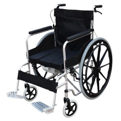 Fully Adjustable Manual Wheelchair, Lightweight Folding Wheelchair for Seniors and People with Disabilities (A) (Black D)