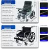 Fully Adjustable Manual Wheelchair, Lightweight Folding Wheelchair for Seniors and People with Disabilities (A) (Black D) view 2
