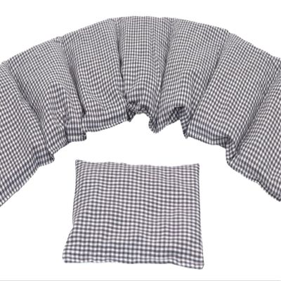 Anthracite Cherry Pit Heating Pad Set of 2, 7-Chamber 67 x 18 cm + Small 17 x 11 cm, Microwave/Oven