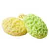 3 Shower Sponges, Seagrass and Cotton, with Hanging Cord, Yellow/Green view 1