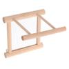 POPETPOP Wooden Parrot Perch with Mirror, Bird Play Stand for Cage view 1
