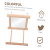 POPETPOP Wooden Parrot Perch with Mirror, Bird Play Stand for Cage view 4