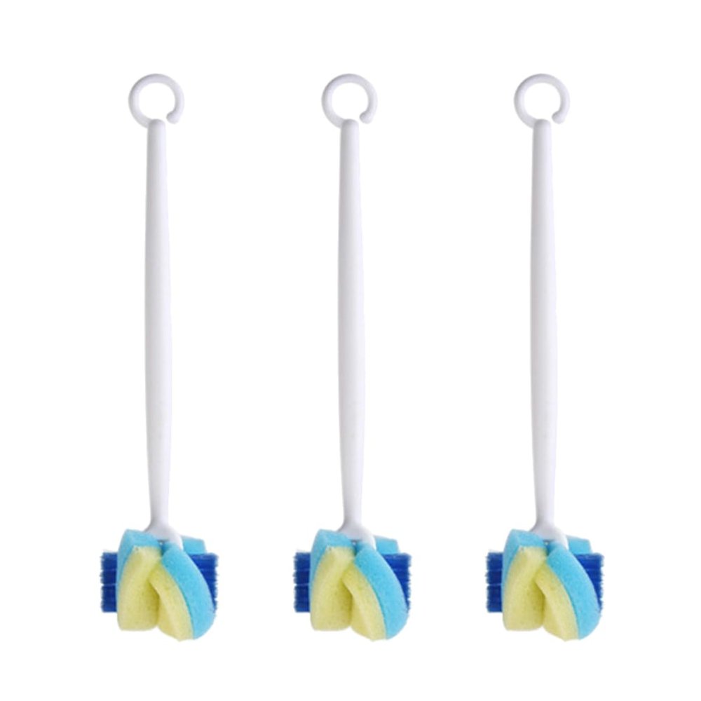 SAFIGLE 3-Pack Soft Cleaning Brushes for Baby Bottles and Glasses