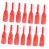 Healvian Portable Prison Toothbrushes, Small Size, 20-Pack, Red, with Plastic Finger-Protection Sleeve view 1