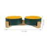 JOINPAYA Ceramic Cat and Dog Bowls with Wooden Stand, 2-Piece Set view 3