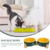 JOINPAYA Ceramic Cat and Dog Bowls with Wooden Stand, 2-Piece Set view 4