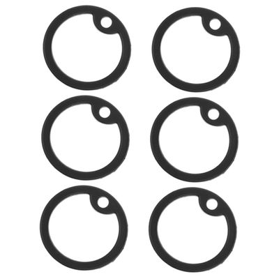 FUTUREORYY 6-Pack Black Silicone Dog Tag Covers