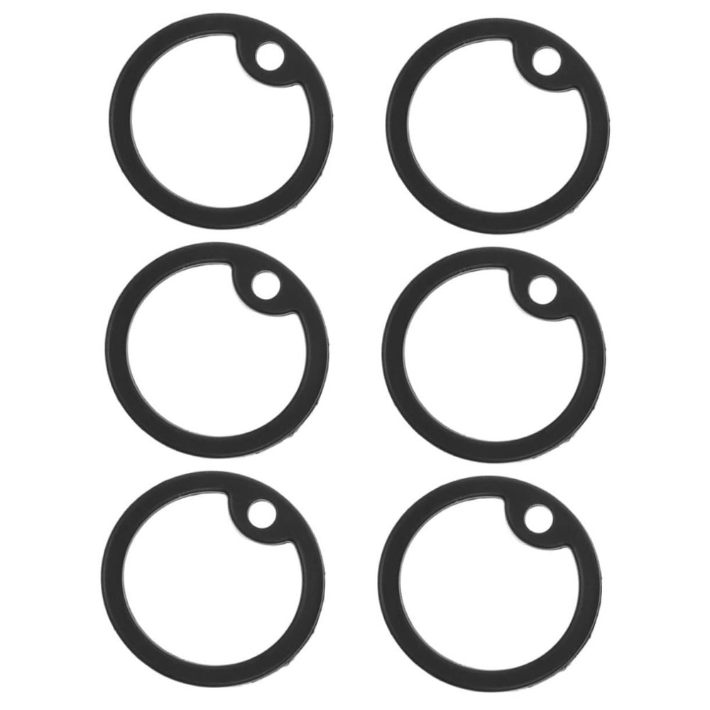 FUTUREORYY 6-Pack Black Silicone Dog Tag Covers