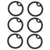 FUTUREORYY 6-Pack Black Silicone Dog Tag Covers view 1
