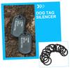 FUTUREORYY 6-Pack Black Silicone Dog Tag Covers view 3
