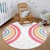 YATOLA Kids' Rug, Pink Heart Play Mat, 80 x 80 cm (White 3) view 1