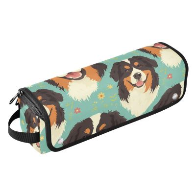 Cute Mountain Dog Faces Flower Hair Tool Travel Bag