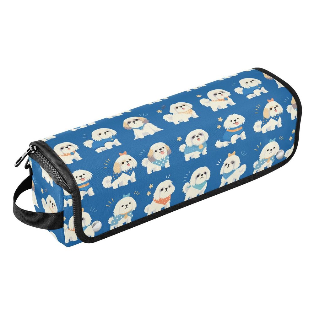Cute Small Dog Hair Tool Travel Bag with Heat-Resistant Mat
