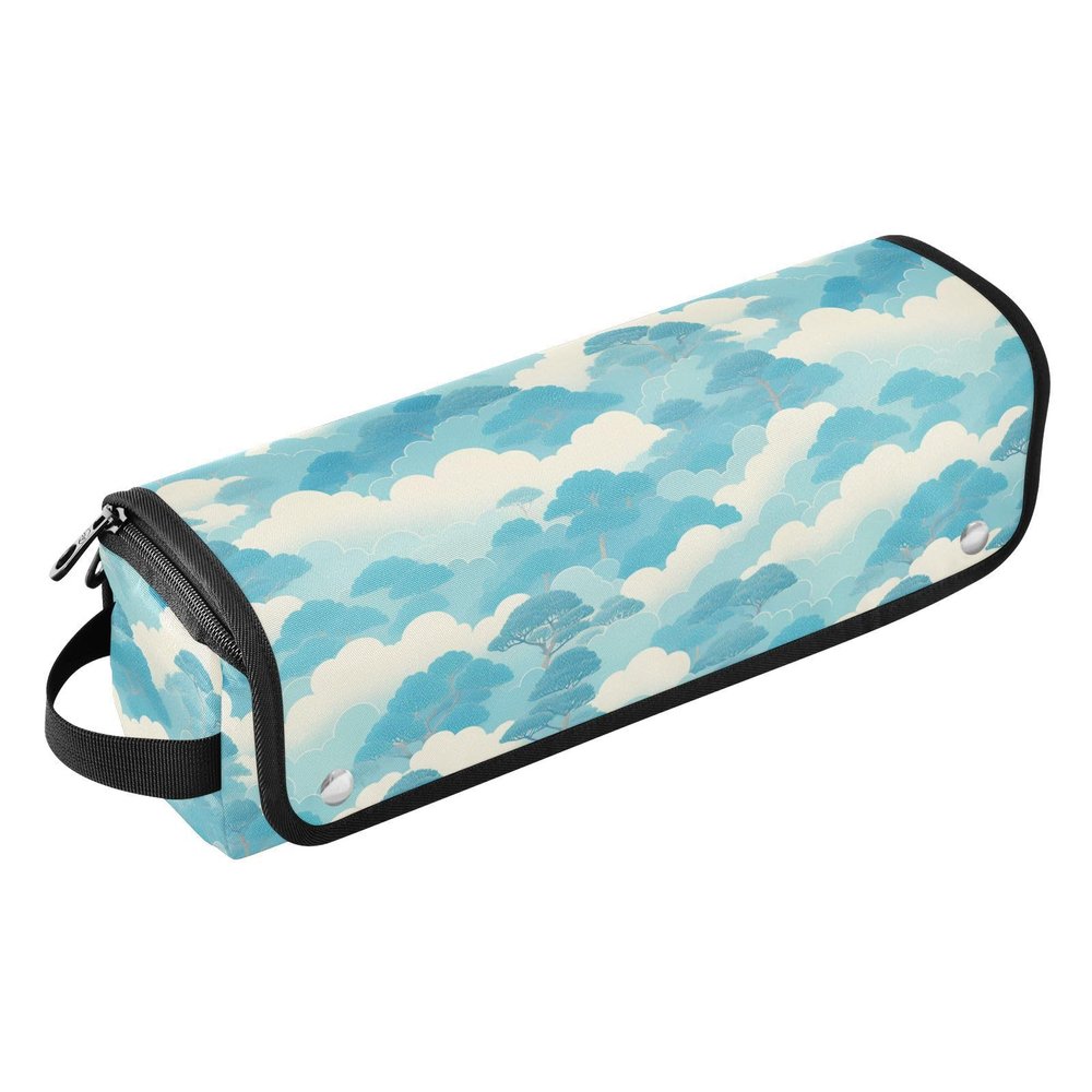 FRODOTGV Travel Hair Tool Bag with Heat Mat, Turquoise/White
