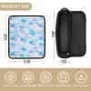 Blue, Pink and Coral Hair Tool Travel Bag with Heat-Resistant Mat view 4