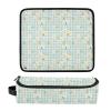 Light Blue Floral Gingham 2-in-1 Curling Iron Travel Case with Heat-Resistant Mat view 3