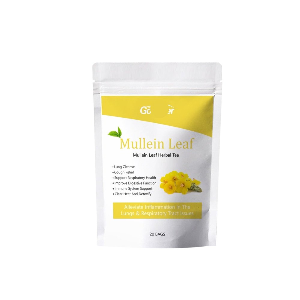 Mullein Leaf Herbal Tea Bags for Lung Cleansing, Improved Lung Function, and Refreshment (2 Pack)