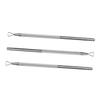 3 Stainless Steel Cuticle Pushers, Triangular and Round view 1