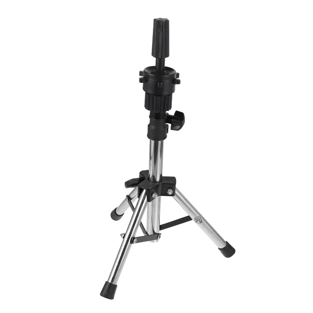 SKISUNO Adjustable Stainless Steel Mannequin Head Stand with Non-Slip Base, Silver