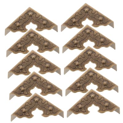 20 Vintage Iron Corner Protectors for Cabinets and Toolboxes