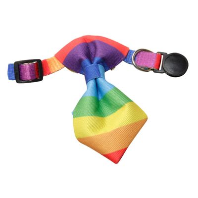 CIYODO Rainbow Bow Pet Collar Adjustable with Safety Buckle