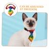 CIYODO Rainbow Bow Pet Collar Adjustable with Safety Buckle view 4