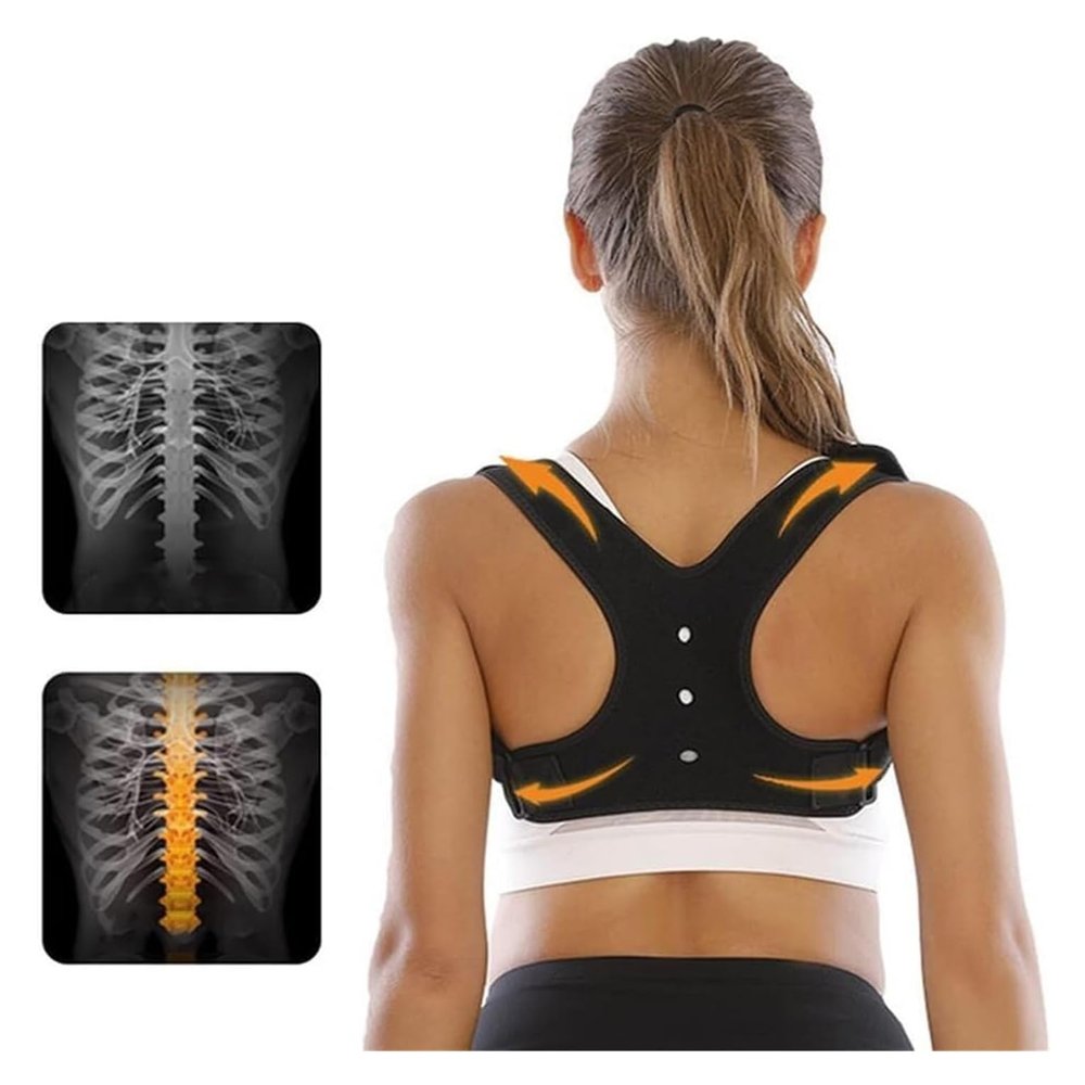 Adjustable Upper-Back Corrector for Collarbone, Neck and Shoulder Support