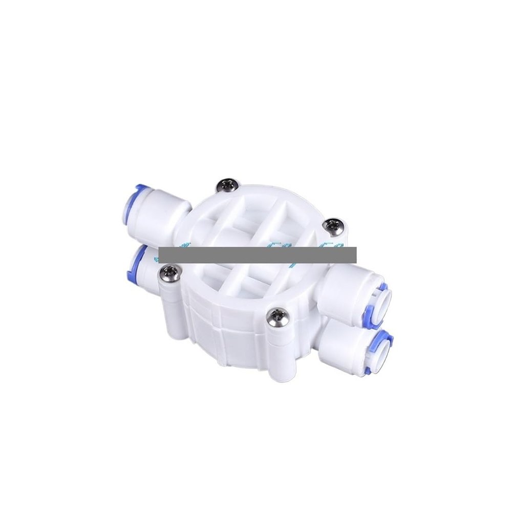 HUJWLBWF 1/4-Inch Hose Quick-Connect Auto-Shutoff 4-Way Valve for Aquarium RO Water Filters