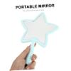 Mipcase Elegant Pink Hand Mirror with Handle, Glass, PU, PVC and ABS, Lightweight and Portable, Random Color view 4