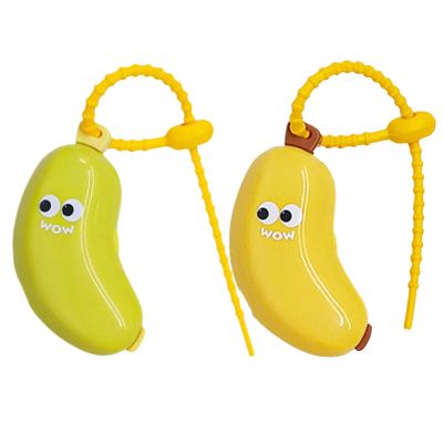 2-Pack Banana Toothbrush Covers with Toothpaste Dispenser, Travel Case