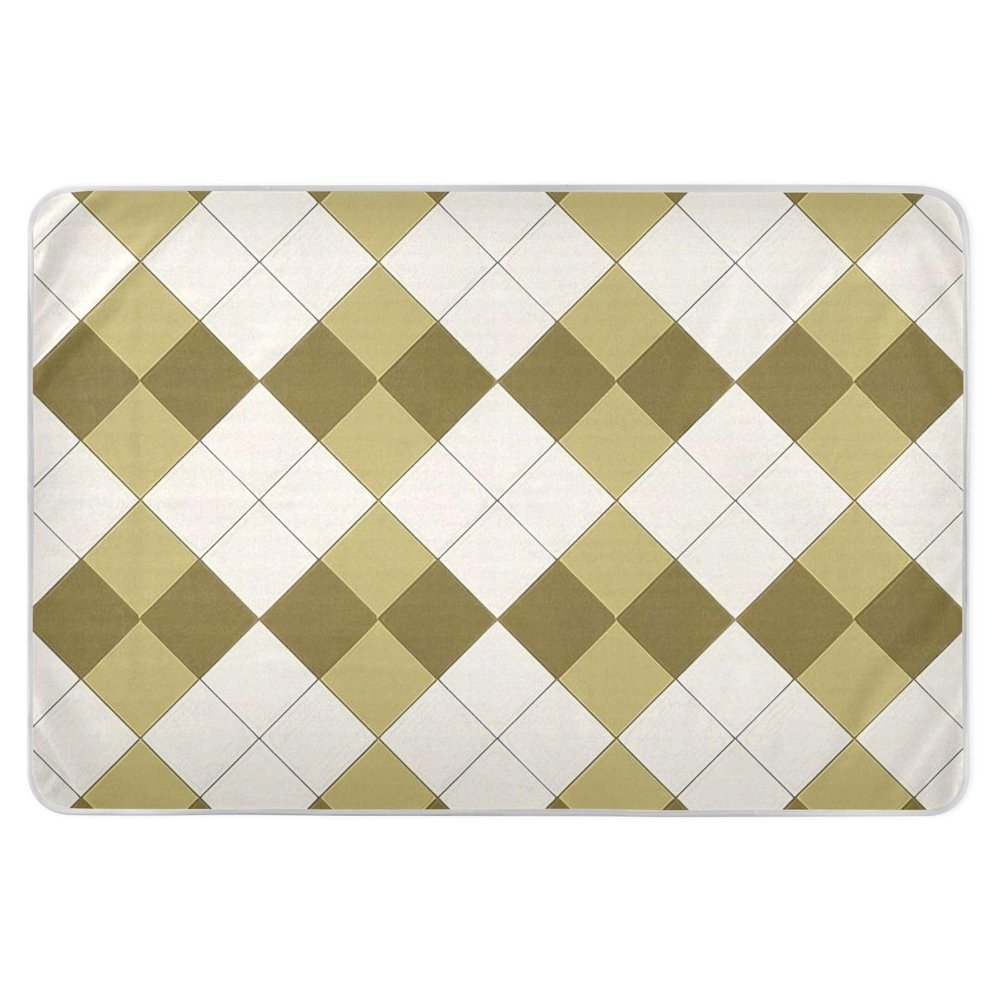 Baby Bed Pad, Checkered Diamond Pattern, Water-Resistant, 52 x 34 in