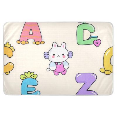 Kids' Cartoon Animal Alphabet Waterproof Washable Potty Training Pad, 132.1 cm L x 86.4