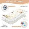 Cartoon Fantasy Gold Christmas Tree Reusable Waterproof Bed Pad, 132.1 x 86.4 cm view 3