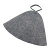 BOJHGO Sauna Hats, 2-Pack, Wool Felt, Foldable, Gray, with Hanging Loop, 27.6 x 9.1 in view 1