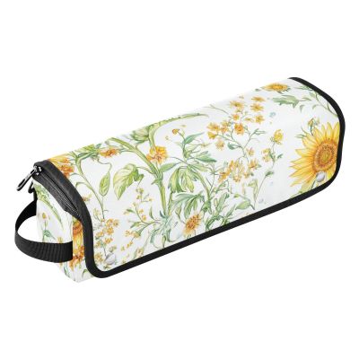 FRODOTGV Large Hair Tool Travel Bag with Heat-Resistant Mat, Styling Tool Organizer for Flat Irons, Vintage Basil, White, Color 14, One Size