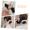 VALICLUD 4-Pack Hair Ties with Heart Design for Women, Elastic Fabric view 3