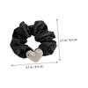 VALICLUD 4-Pack Hair Ties with Heart Design for Women, Elastic Fabric view 4