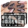 HEXHUASR Nail Stamping Plates, Mandala, Geometric Flowers, Nail Art Templates (BC-09) view 2