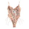 Women's Sexy Sheer Mesh Butterfly-Print Bandage Lingerie Set (M) view 1