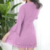 Sexy Women's Lingerie Lace Silk Nightgown, Wireless and Rimless, Light Purple, S view 2