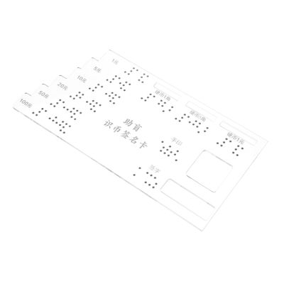 Acrylic Braille Sign for Banking Services and Everyday Use