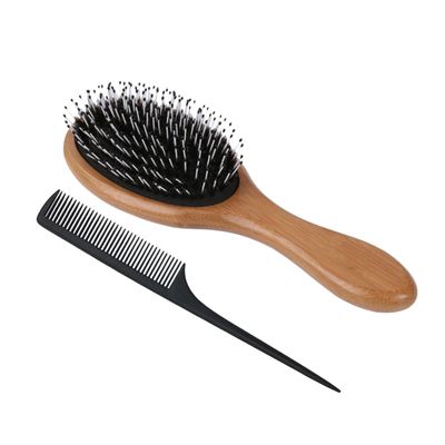 minkissy 2-Piece Wooden Hair Comb Set
