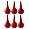 Ear Syringe, 6-Pack, Red Rubber Nasal Bulbs for Babies view 1